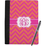 Pink & Orange Chevron Notebook Padfolio - Large w/ Monogram
