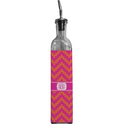 Pink & Orange Chevron Oil Dispenser Bottle (Personalized)