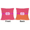 Pink & Orange Chevron Outdoor Pillow - 16x16