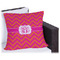 Pink & Orange Chevron Outdoor Pillow - 18" (Personalized)