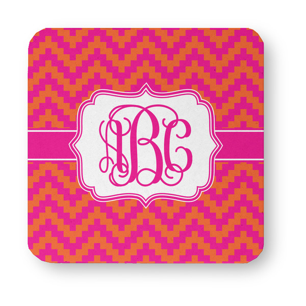 Pink & Orange Chevron Paper Coasters - Approval