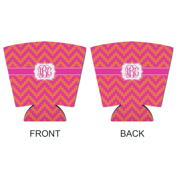 Pink & Orange Chevron Party Cup Sleeves - with bottom - APPROVAL