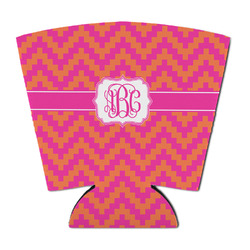 Pink & Orange Chevron Party Cup Sleeve - with Bottom (Personalized)