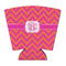 Pink & Orange Chevron Party Cup Sleeves - with bottom - FRONT
