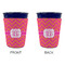 Pink & Orange Chevron Party Cup Sleeves - without bottom - Approval