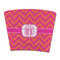 Pink & Orange Chevron Party Cup Sleeves - without bottom - FRONT (flat)