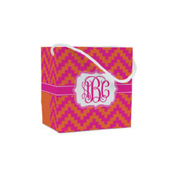 Pink & Orange Chevron Party Favor Gift Bags (Personalized)