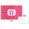 Pink & Orange Chevron Disposable Paper Placemat - Front & Back