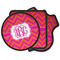 Pink & Orange Chevron Iron on Patches (Personalized)