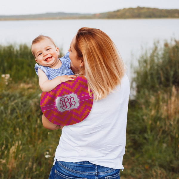 Pink & Orange Chevron Peanut Shaped Burp - Lifestyle