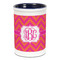 Pink & Orange Chevron Ceramic Pencil Holders - Blue