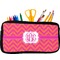 Pink & Orange Chevron Pencil / School Supplies Bags - Small