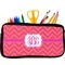 Pink & Orange Chevron Neoprene Pencil Case (Personalized)