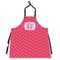Pink & Orange Chevron Apron Without Pockets w/ Monogram
