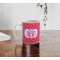 Pink & Orange Chevron Personalized Coffee Mug - Lifestyle