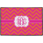 Pink & Orange Chevron Door Mat - 36"x24" (Personalized)