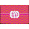 Pink & Orange Chevron Door Mat - 36"x24" (Personalized)