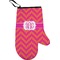 Pink & Orange Chevron Right Oven Mitt (Personalized)