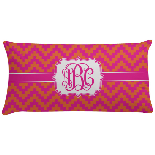 Custom Pink & Orange Chevron Pillow Case (Personalized)