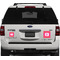 Pink & Orange Chevron Personalized Square Car Magnets on Ford Explorer