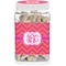 Pink & Orange Chevron Dog Treat Jar (Personalized)
