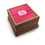 Pink & Orange Chevron Pet Urn w/ Monogram