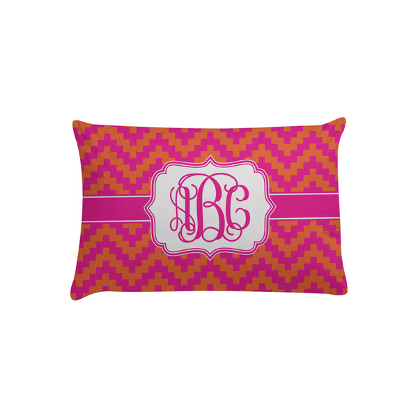 Custom Pink & Orange Chevron Pillow Case - Toddler (Personalized)