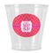 Pink & Orange Chevron Plastic Shot Glass (Personalized)