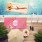 Pink & Orange Chevron Pool Towel Lifestyle