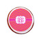 Pink & Orange Chevron Printed Icing Circle - XSmall - On Cookie