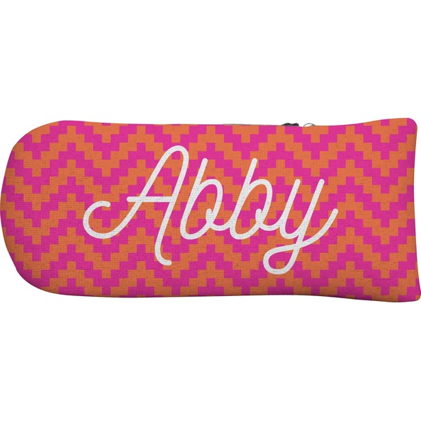 Pink & Orange Chevron Putter Cover (Front)