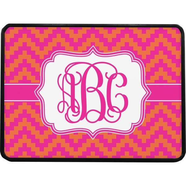 Pink & Orange Chevron Rectangular Trailer Hitch Cover (Personalized)