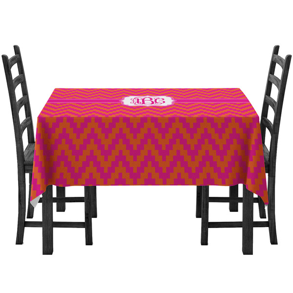 Custom Pink & Orange Chevron Tablecloth (Personalized)