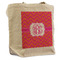 Pink & Orange Chevron Reusable Cotton Grocery Bag - Front View