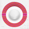 Pink & Orange Chevron Round Linen Placemats - LIFESTYLE (single)