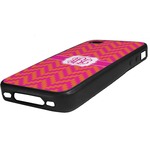 Pink & Orange Chevron Rubber iPhone Case 4/4S (Personalized)