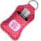 Pink & Orange Chevron Sanitizer Holder Keychain - Small in Case