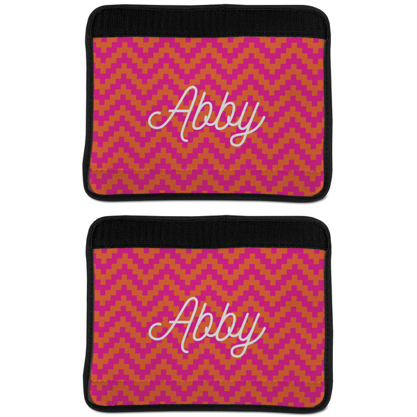 Pink & Orange Chevron Seat Belt Cover (APPROVAL Update)