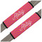 Pink & Orange Chevron Seat Belt Covers (Set of 2) (Personalized)