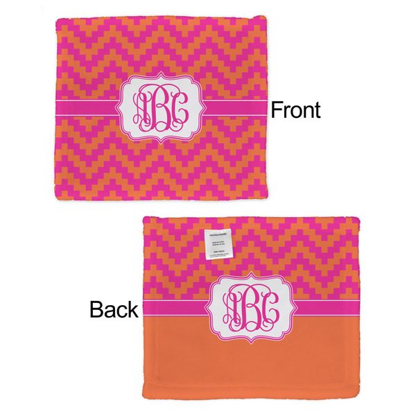 Pink & Orange Chevron Security Blanket - Front & Back View