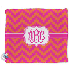 Pink & Orange Chevron Security Blankets - Double Sided (Personalized)