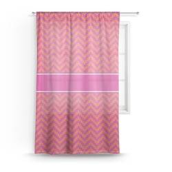 Pink & Orange Chevron Sheer Curtain - 50"x84" (Personalized)