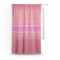 Pink & Orange Chevron Sheer Curtain With Window and Rod