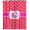 Pink & Orange Chevron Extra Long Shower Curtain - 70"x84" (Personalized)