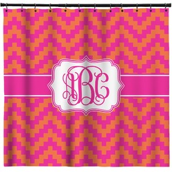 Pink & Orange Chevron Shower Curtain - Custom Size (Personalized)