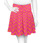 Pink & Orange Chevron Skater Skirt - X Large
