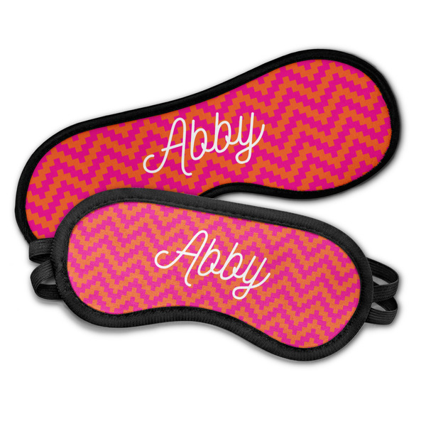 Pink & Orange Chevron Sleeping Eye Masks - PARENT