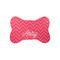 Pink & Orange Chevron Bone Shaped Dog Food Mat (Small) (Personalized)