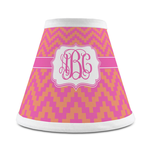 Custom Pink & Orange Chevron Chandelier Lamp Shade (Personalized)