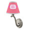 Pink & Orange Chevron Small Chandelier Lamp - LIFESTYLE (on wall lamp)